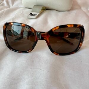 D&G Women's Oversized Sunglasses in Tortoise Acetate